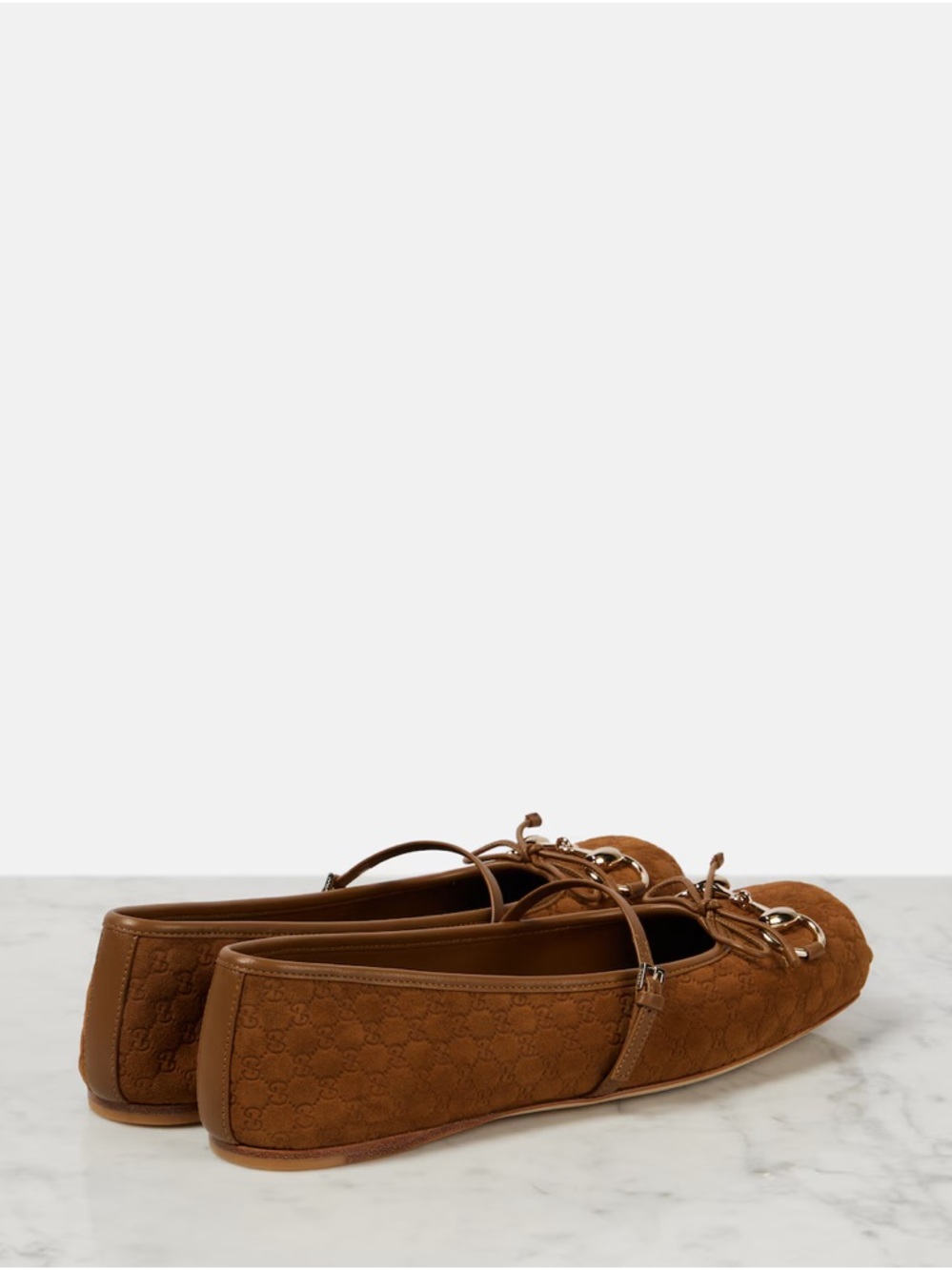 Gucci Horsebit GG suede ballet flats - Picture 3 of 4